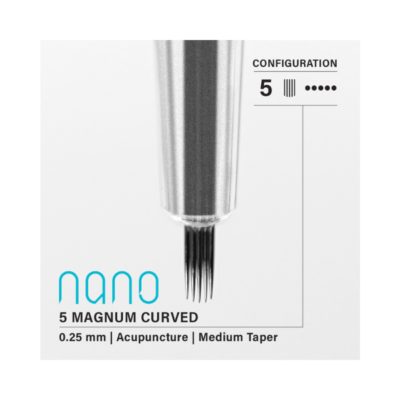 Vertix Nano Needle Cartridges 5 Magnum Curved 0.25mm