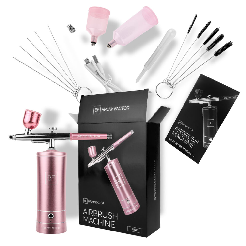 Brow Factor Airbrush Brows Machine Box & Contents - Pink